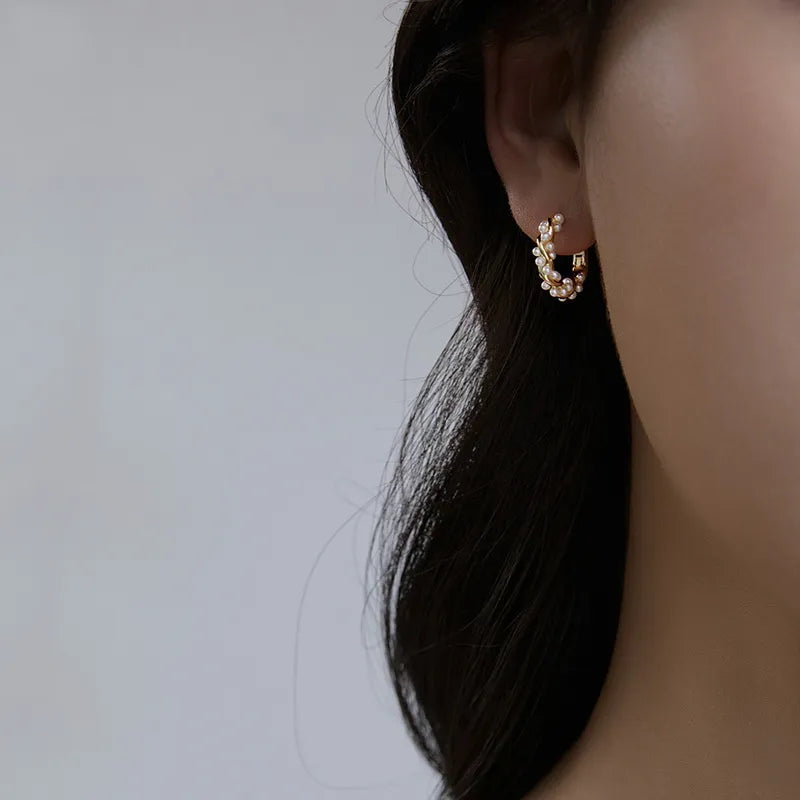 Kassandra - boucle d'oreille créole petite perle