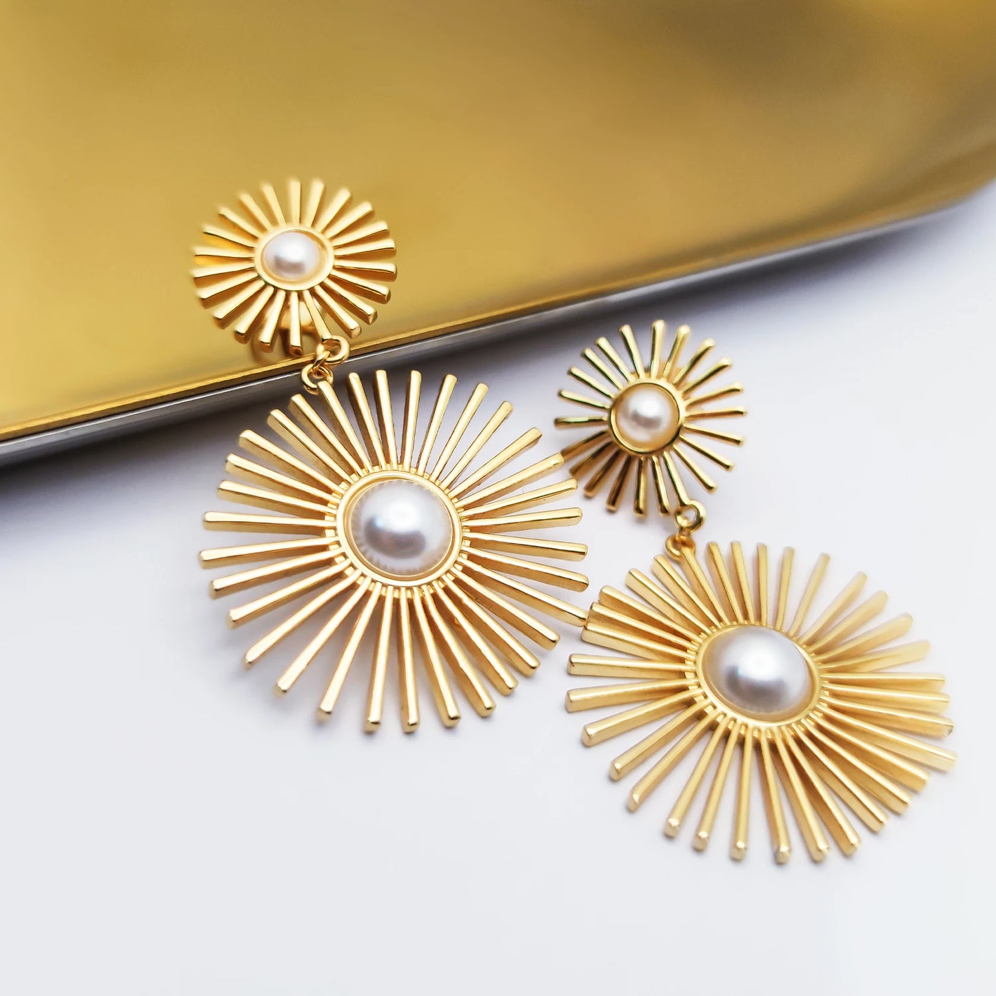 Zoélie - boucle d'oreille perle nacre