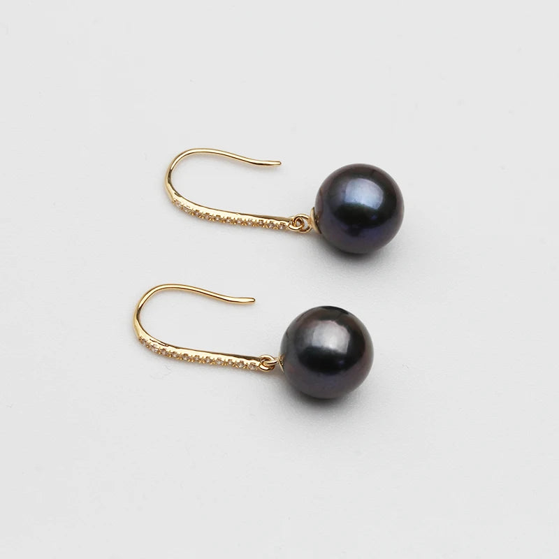 Hortense - boucle d'oreille pendante perle de culture