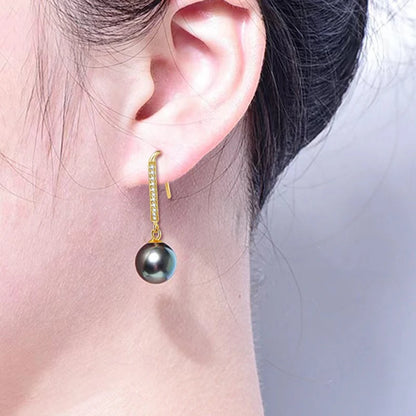 Hortense - boucle d'oreille pendante perle de culture