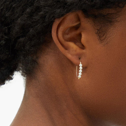Quinta - boucle d'oreilles pendantes avec petites perles