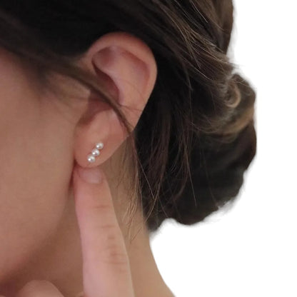 Zara - boucle d'oreille 3 perles